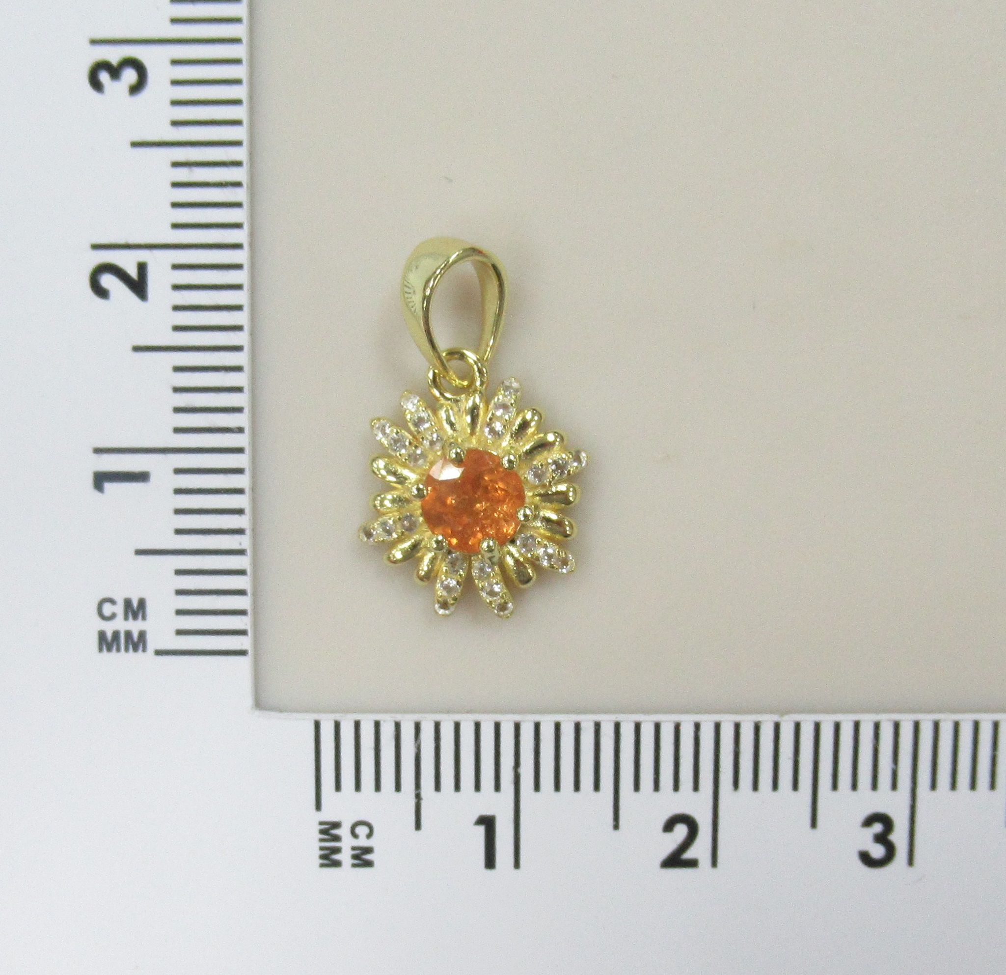 Серебряная подвеска с вульфенитом "Цветок"